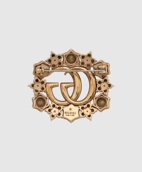 구찌 크리스털 꽃 목걸이 753805