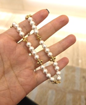 루이비통 마이 LV 펄 콜리에 목걸이 M01990