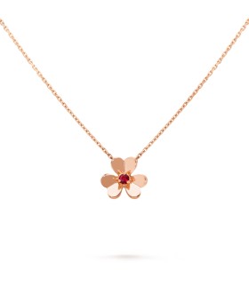 반클리프 아펠 프리볼 펜던트 미니 목걸이 루비
