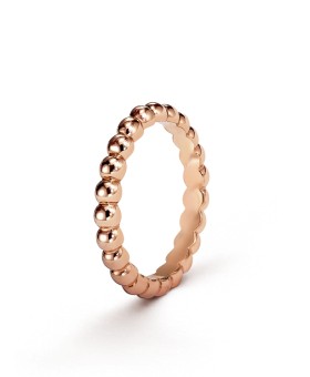 반클리프 앤아펠 뻬를리 골드 비즈 링, 미디엄 모델 핑크