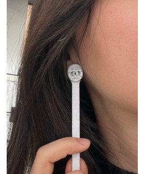 샤넬 귀걸이 CC로고 크리스탈 스터드 이어링