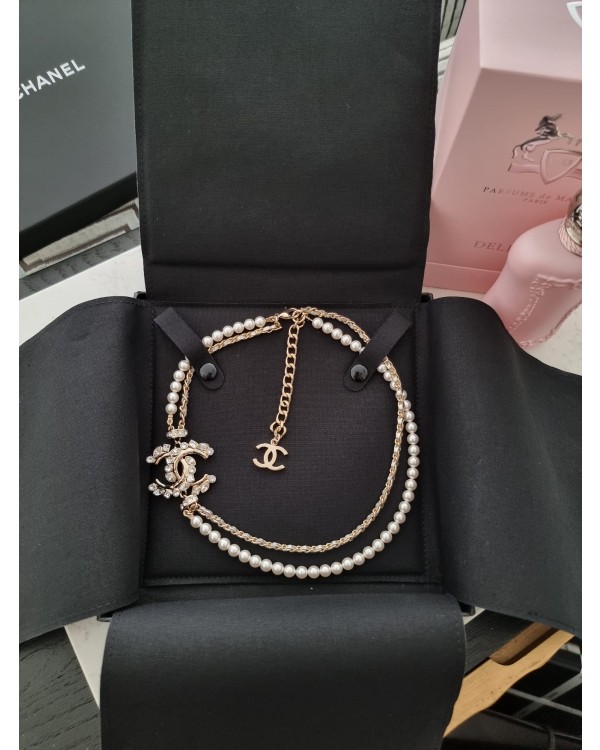샤넬 체인 펄 목걸이