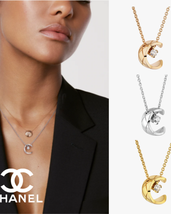 샤넬 코코크러쉬 다이아 여성 목걸이 옐로우 베이지