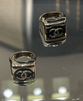 샤넬 CC로고 스퀘어 링 반지