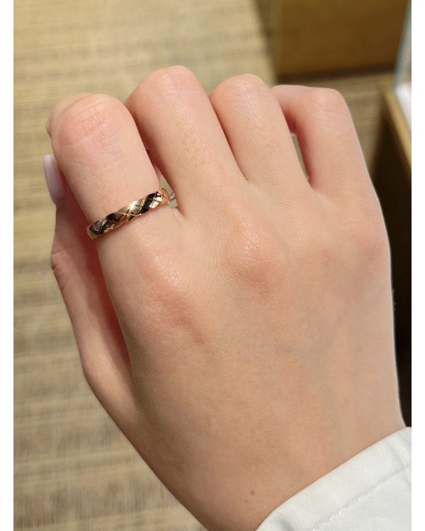 샤넬 코코크러쉬 미니 반지 베이지골드