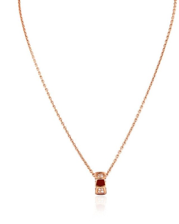 불가리 세르펜티 바이퍼 다이아몬드 목걸이 Rose Gold