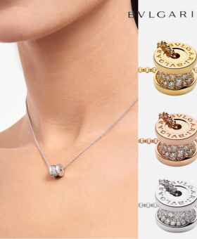 불가리 비제로원 목걸이 다이아 파베