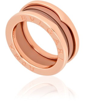 불가리 세라믹 2밴드 링 비제로원 반지 Rose Gold