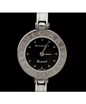 불가리 비제로원 블랙 스틸 뱅글 쿼츠