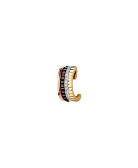 부쉐론 콰트로 클래식 클립 이어링 스몰 귀걸이 브라운