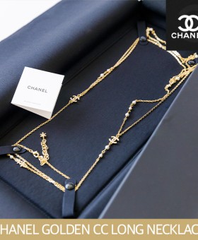 샤넬 공방 금장 롱 네크리스 목걸이